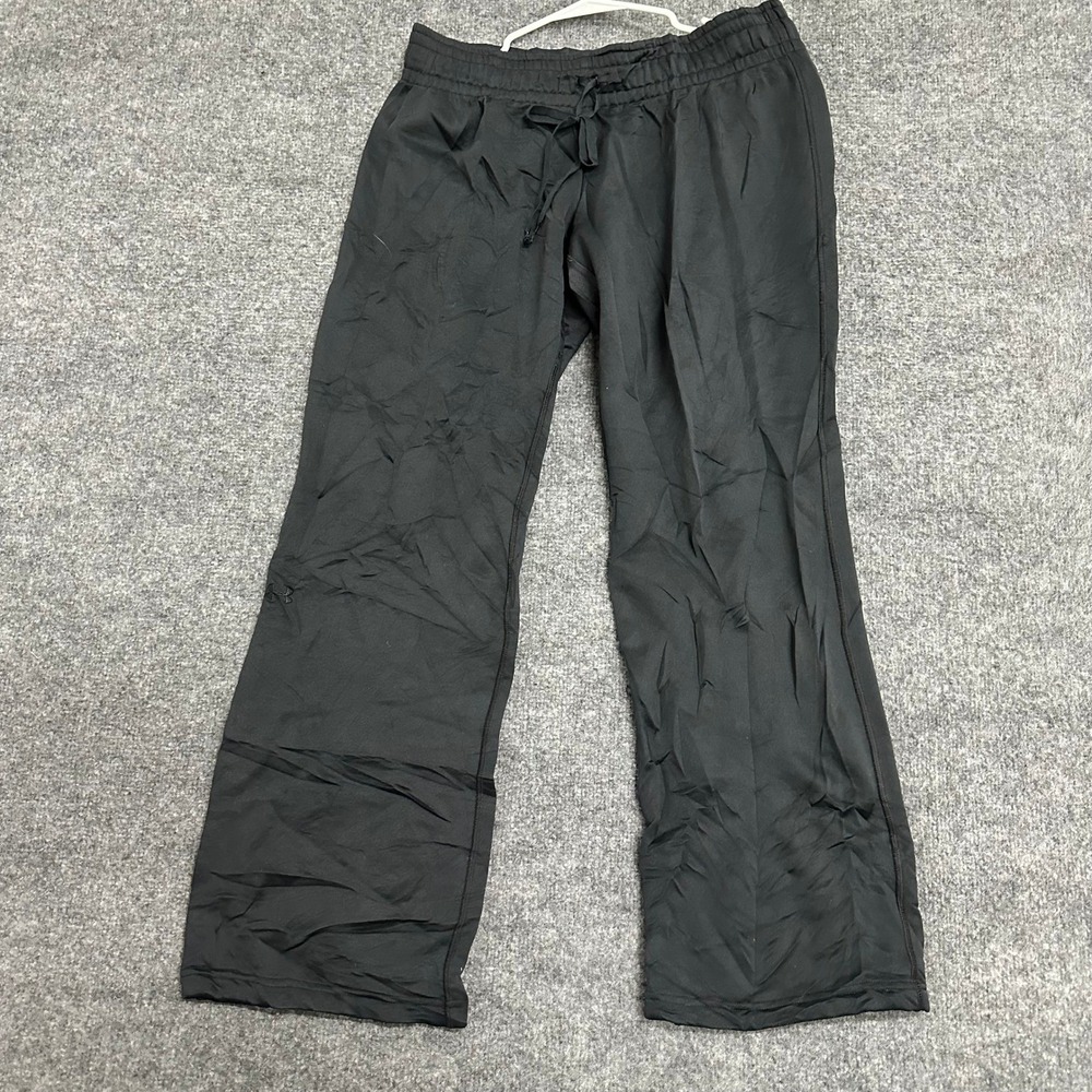 Under Armour Pants Womens Size M Black Wide Leg Drawstring Athletic Yoga Gym